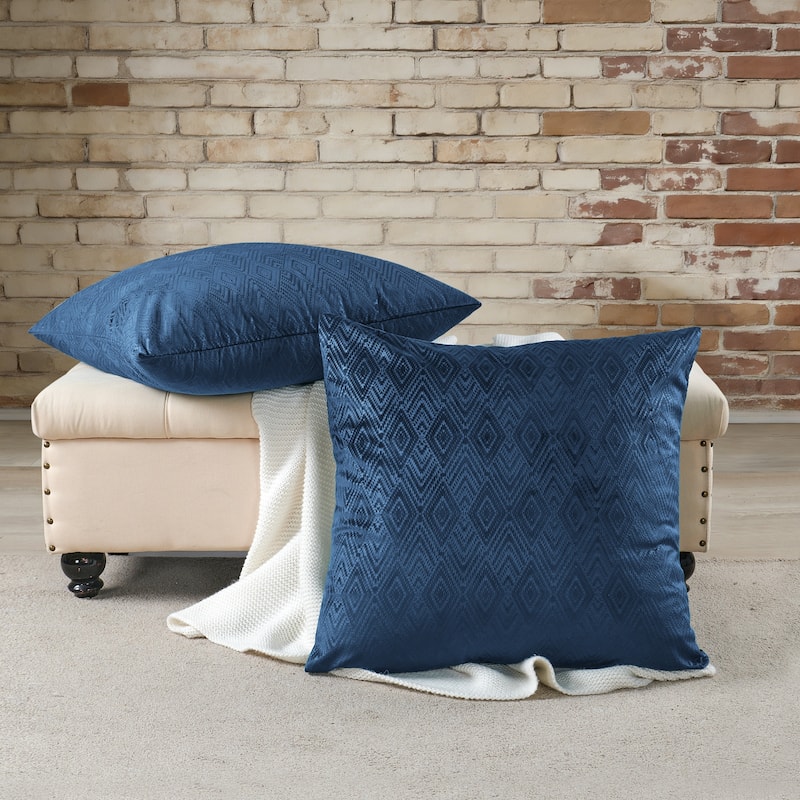 Tonopah Ikat Velvet Throw Pillow Cover Set, NO INSERT
