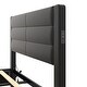 preview thumbnail 18 of 24, Leather Upholstered Platform Bed with Drawers and Charging Station,Queen Size