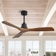 preview thumbnail 50 of 86, Sofucor 48/52 Inch Ceiling Fan with Light, Solid Wood Blades for Living Room, Bedroom,Smart Optional