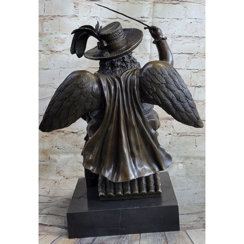 Fancy Large Archangel With Hat By Fernando Botero Bronze Sculpture Figurine