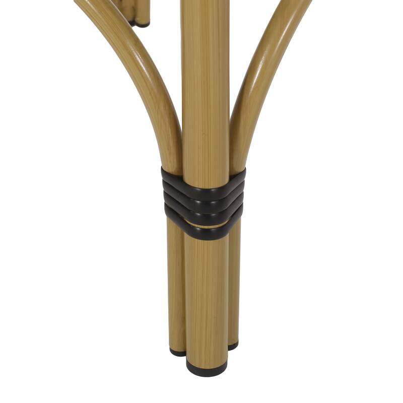 Starla Outdoor Aluminum and Wicker 29.5 Inch Barstools (Set of 4) by Christopher Knight Home