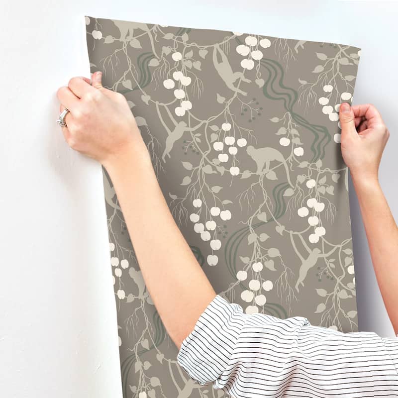 A-Street Prints Linden Stone Jungle Canopy Wallpaper