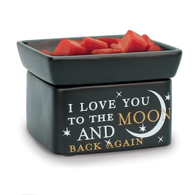 Curata Moon and Back Ceramic 2-In-1 Scented Wax Warmer