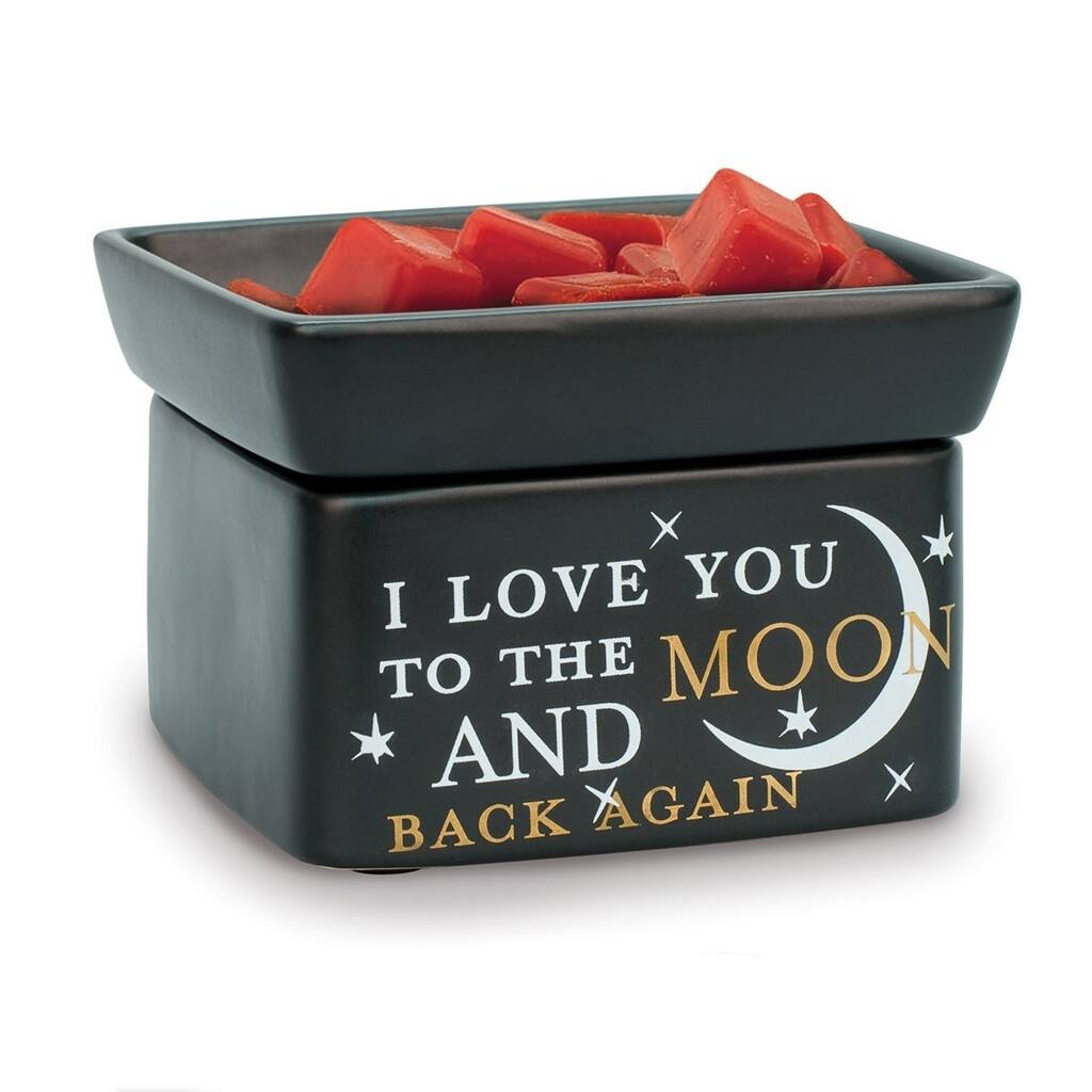 Curata Moon and Back Ceramic 2-In-1 Scented Wax Warmer