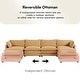 preview thumbnail 86 of 150, Corduroy Sectional Sofa with Removable Ottomans & Ultra-soft Cushions for Living Room & Bedroom