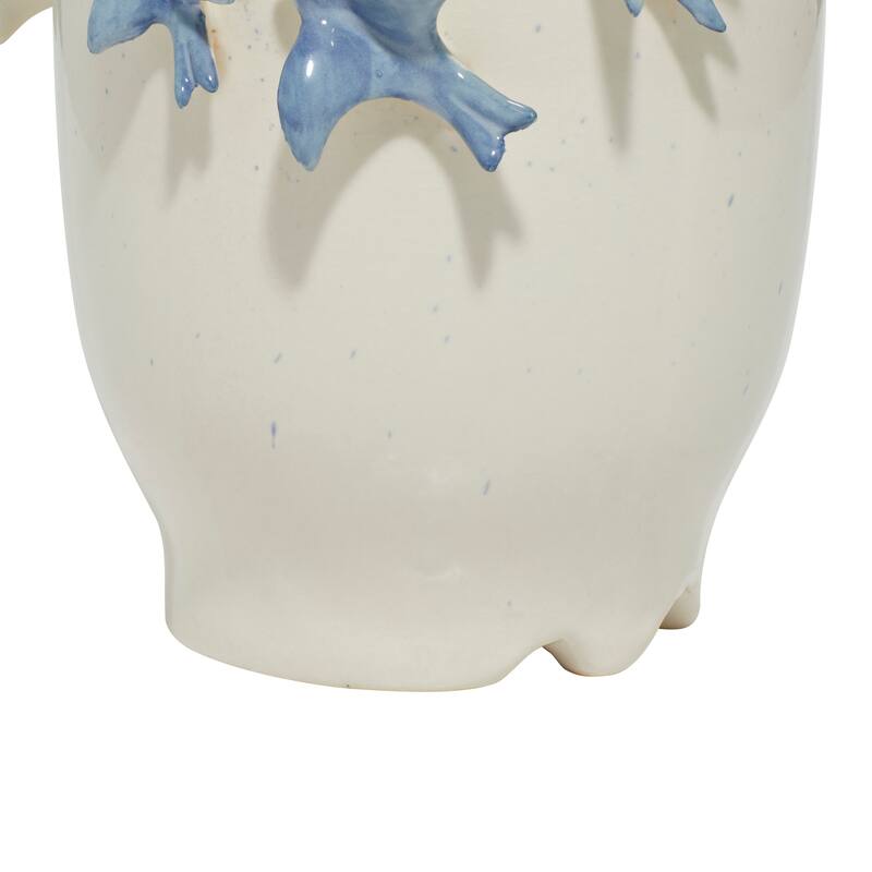 White Ceramic 3D Bird Decorative Vase