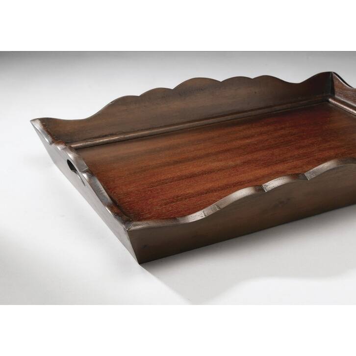 Aa Importing 43554-Wl Wooden Serving Tray - 4 X 24.5 X 18.5 inches