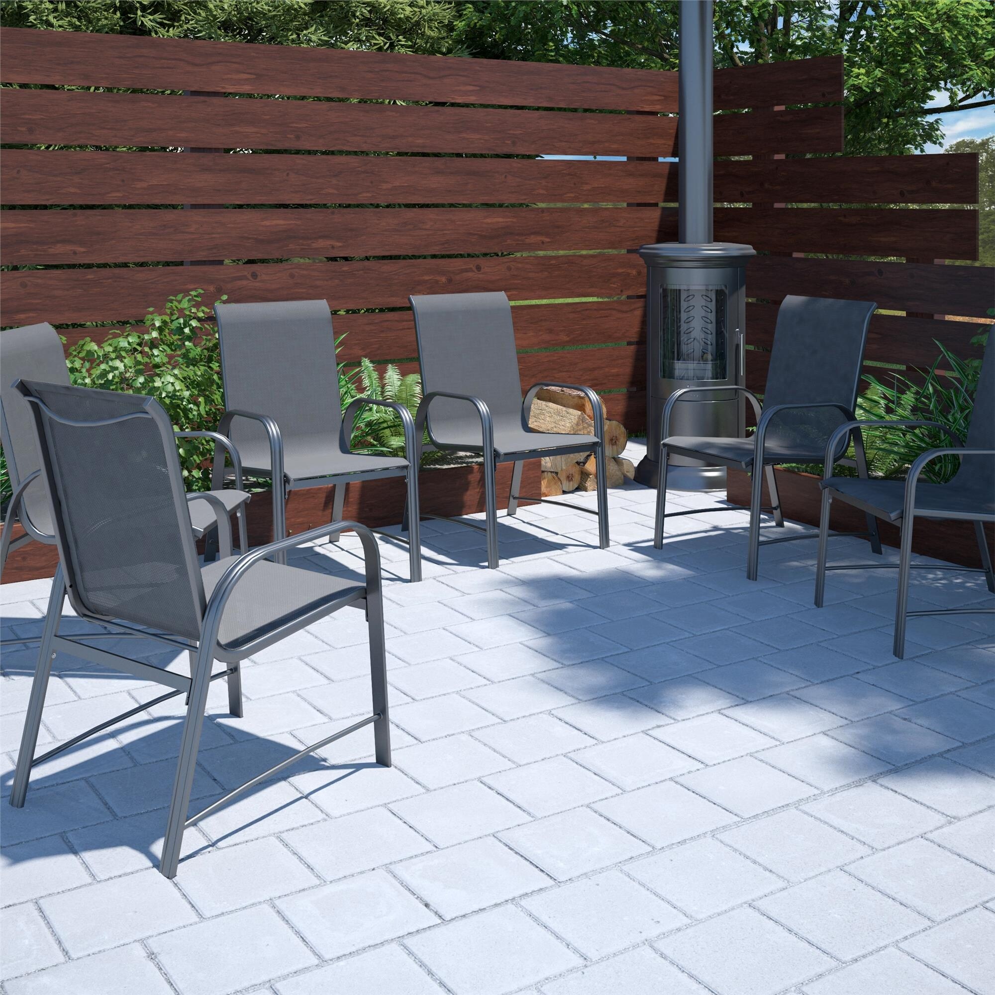 Patio chairs 6 discount pack