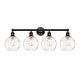 preview thumbnail 13 of 28, Innovations Lighting Athens Water Glass - 4 Light 35" Bath Vanity Light. Clear/Matte Black