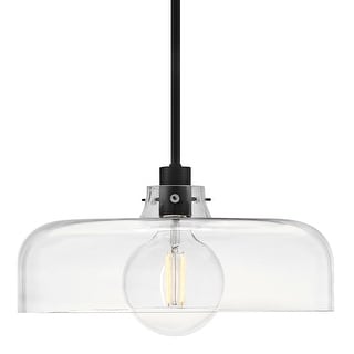Lark 83497 Maisie 15" Wide Pendant with Clear Glass Shade