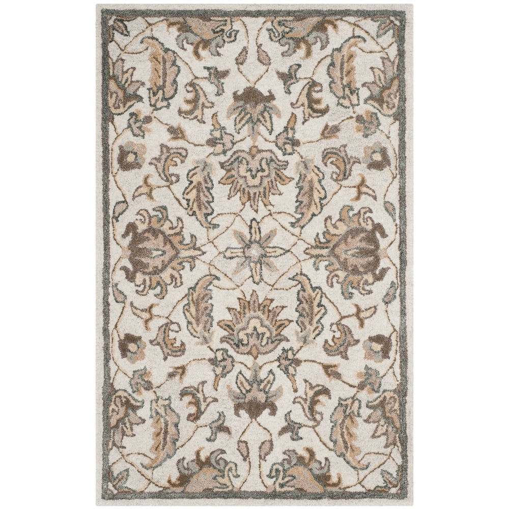SAFAVIEH Handmade Bella Veselka Modern Floral Wool Rug