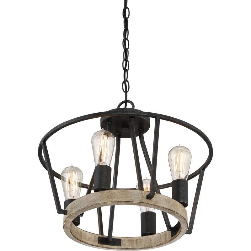 Brockton 4-Light Semi-Flush Mount in Grey Ash