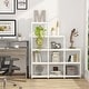 preview thumbnail 16 of 17, Corner Bookshelf 9-cube Stepped Etagere Bookcase - N/A