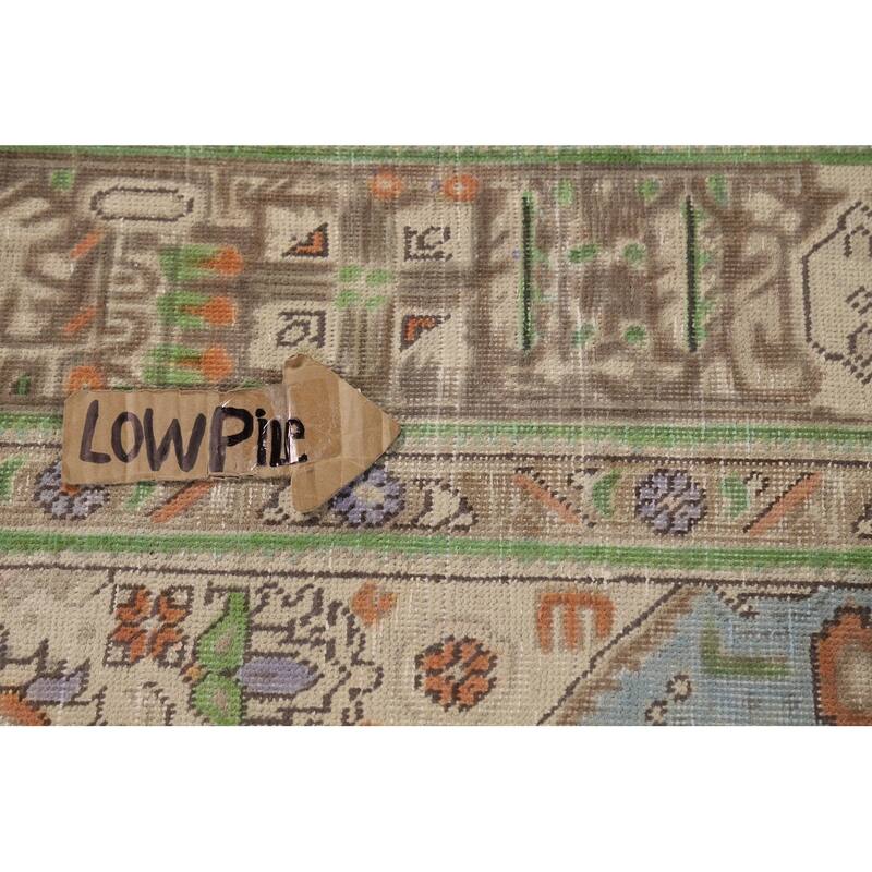 Traditional Tabriz Persian Area Rug Hand-Knotted Geometric Wool Carpet - 6'7"x 9'10"