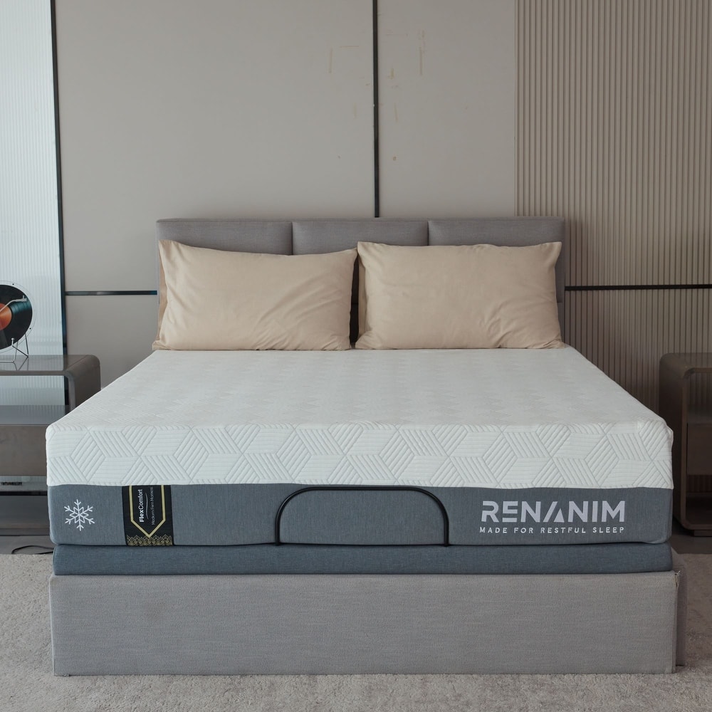 Renanim Hybrid Foam Mattress-in-a-Box, Cooler Sleep, Breathable, Supportive, Pressure Relief