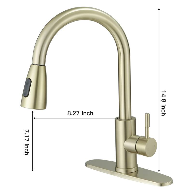 WIZ Pull Down Sprayer Commercial Kitchen Sink Faucets