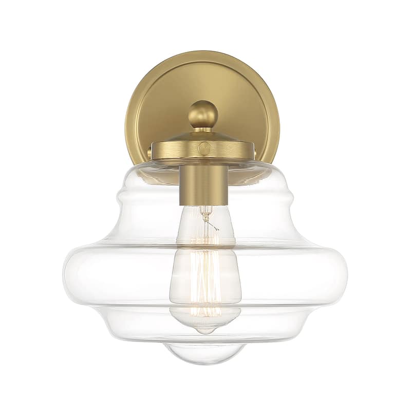 Bellevue SH90091 10" Tall Bathroom Sconce with Clear Glass Shade