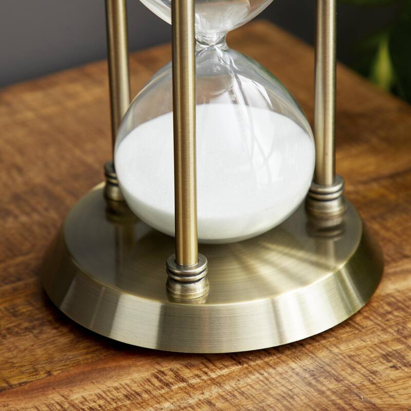 Metal Hourglass Sand Timer - Brass - Roche River Decor