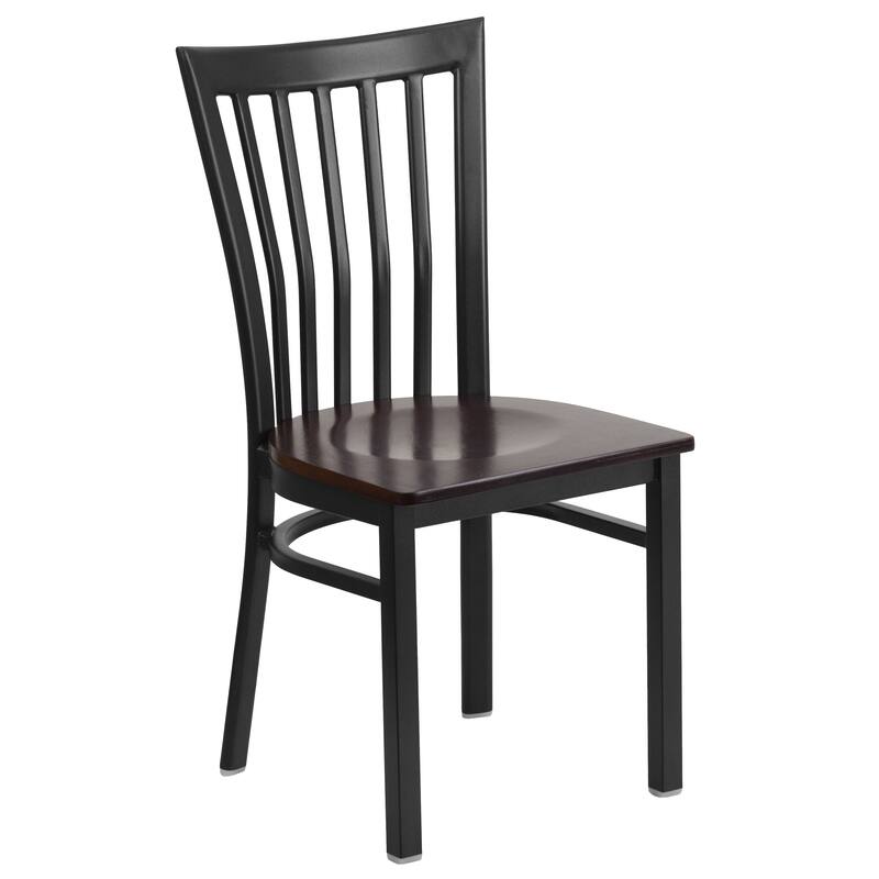 School House Back Metal Restaurant Chair - 17.25"W x 18.75"D x 34.75"H - 17.25"W x 18.75"D x 34.75"H