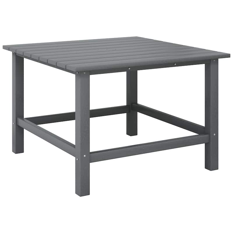 Polytrends Laguna Kids Outdoor 31" Square Poly Dining Table - Gray