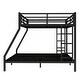 preview thumbnail 8 of 9, Space-Saving Queen Over King Bunk Bed for Teens and Adults with Double Ladder, Safety Guardrails and Noise Reduced