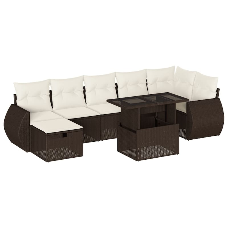 8 Piece Outdoor Sofa Set with Cushions