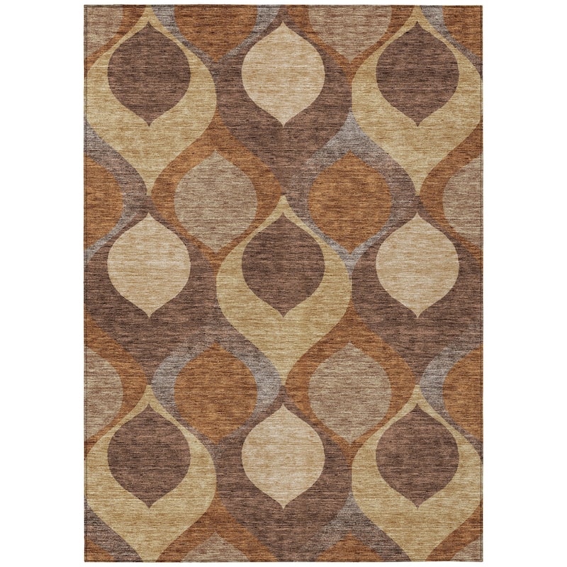 HomeRoots Ogee Transitional Rectangle Outdoor Rug