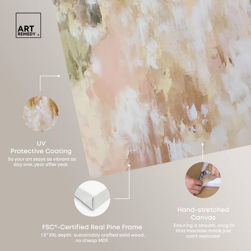 Golden Glimmer Gesture III Canvas by Art Remedy, Gallery Wrapped