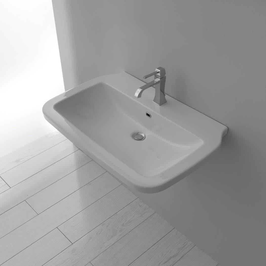 WS Bath Collections 29-1/2" Ceramic Wall Mounted / Vessel Bathroom