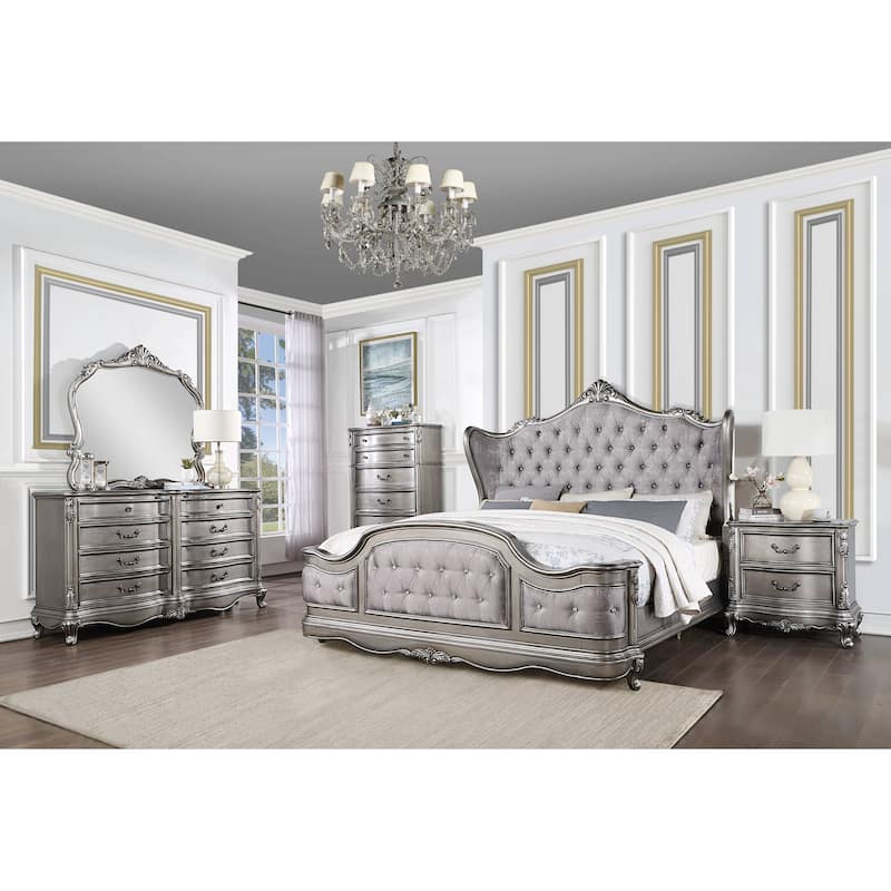 Catherine Antique Platinum 8-Drawer Dresser