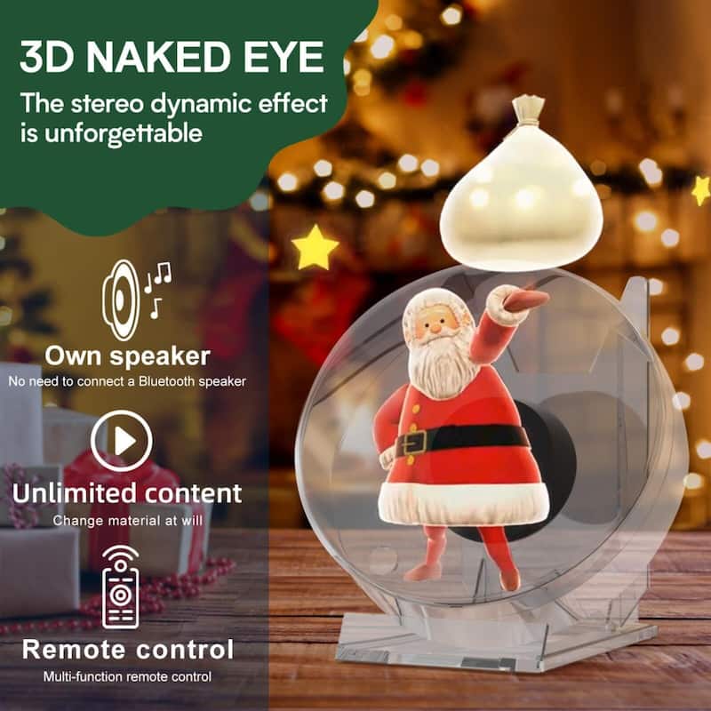 4.8 Inch Desktop Holographic Fan with Stand - 4.8 in
