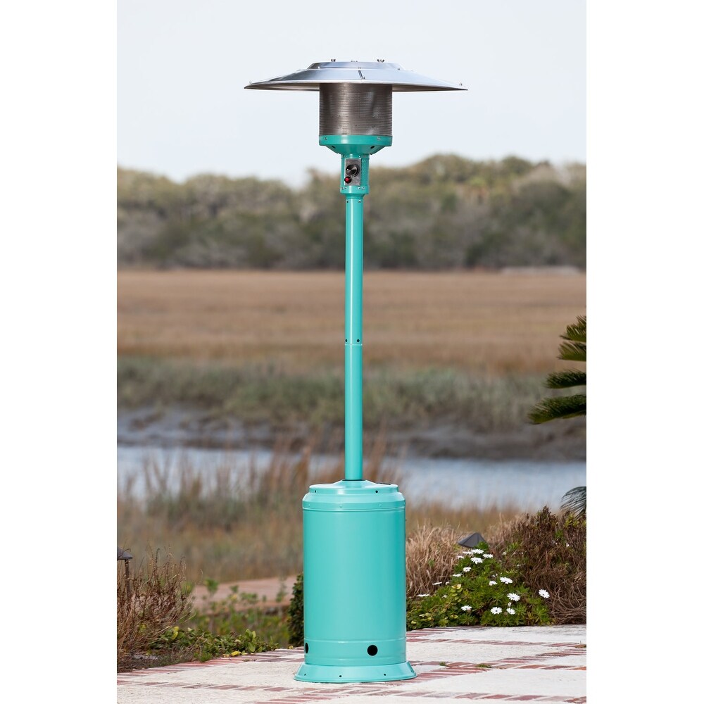 Shop Fire Sense 61130 46 000 Btu Aqua Blue Powder Coated Patio