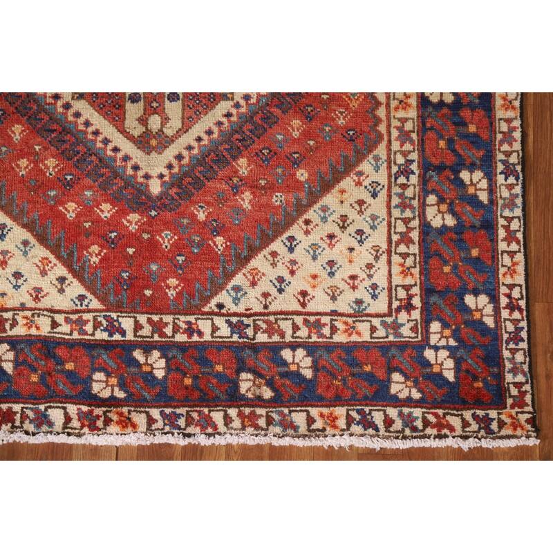 Traditional Bakhtiari Persian Vintage Area Rug Handmade Wool Carpet - 4'11"x 10'1"