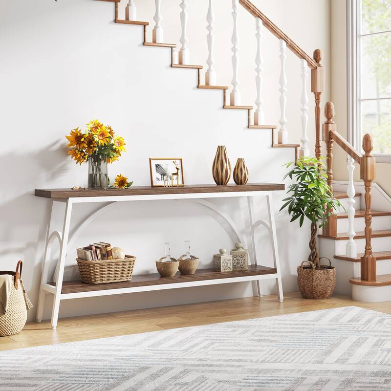 70.8”Sofa Tables, 2 Tier Extra Long Console Tables for Entryway Bed Bath & Beyond 39880946