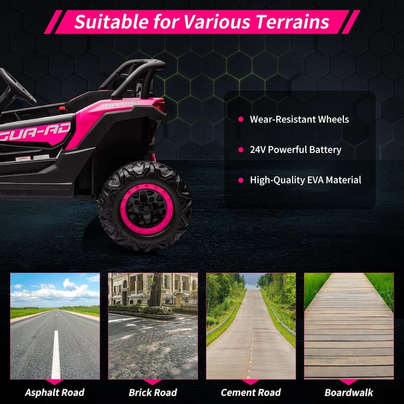 24V Ride On UTV Car, Battery Powered Electric Vehicles