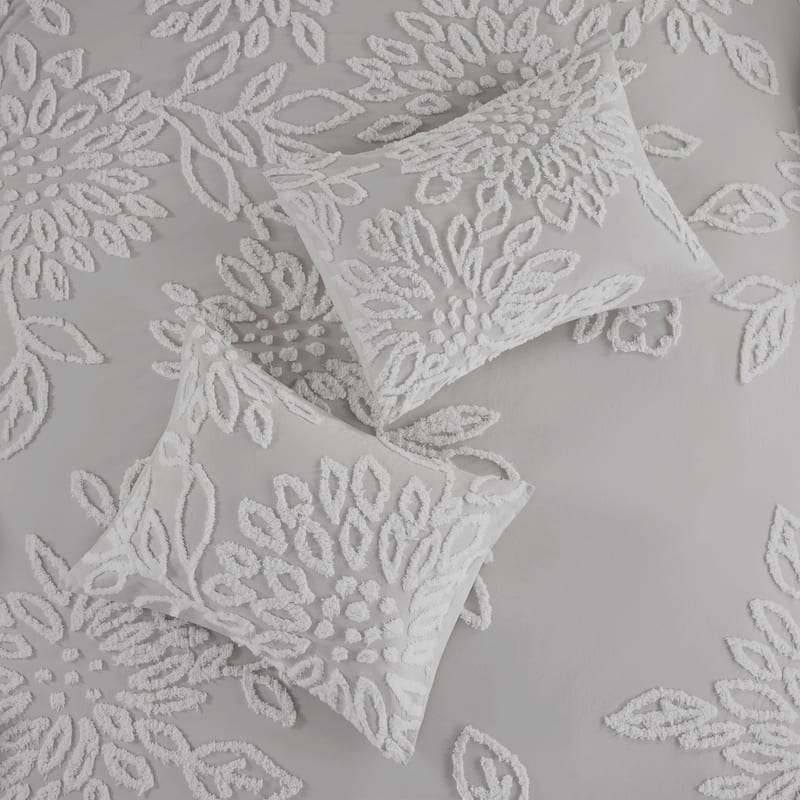 Madison Park Pansy Tufted Cotton Chenille Floral Comforter Set