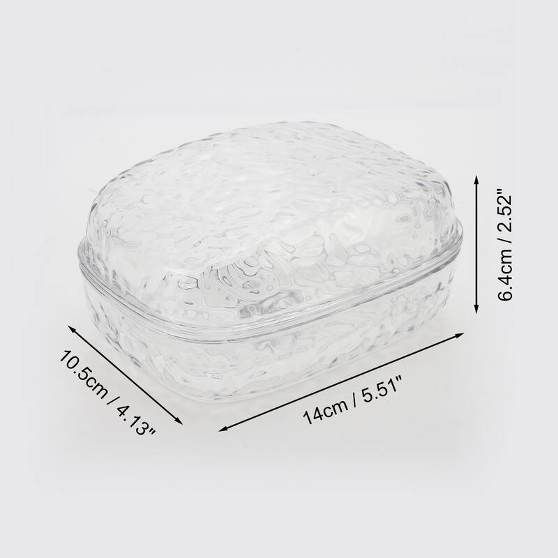 Waterproof with Cover Soap Holder for Bathroom 5.51"x4.13"x2.52" 1 Pc