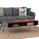 preview thumbnail 13 of 48, Moreno Mango Wood Metal Rectangle Industrial Lift Top Coffee Table 48 W x 24 D x 22 H - Umber Brown