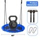 preview thumbnail 5 of 5, Trekassy 700lbs 40'' Saucer Tree Swing with LED Lights for Kids Adults Outdoor 2 Tree Hanging Straps