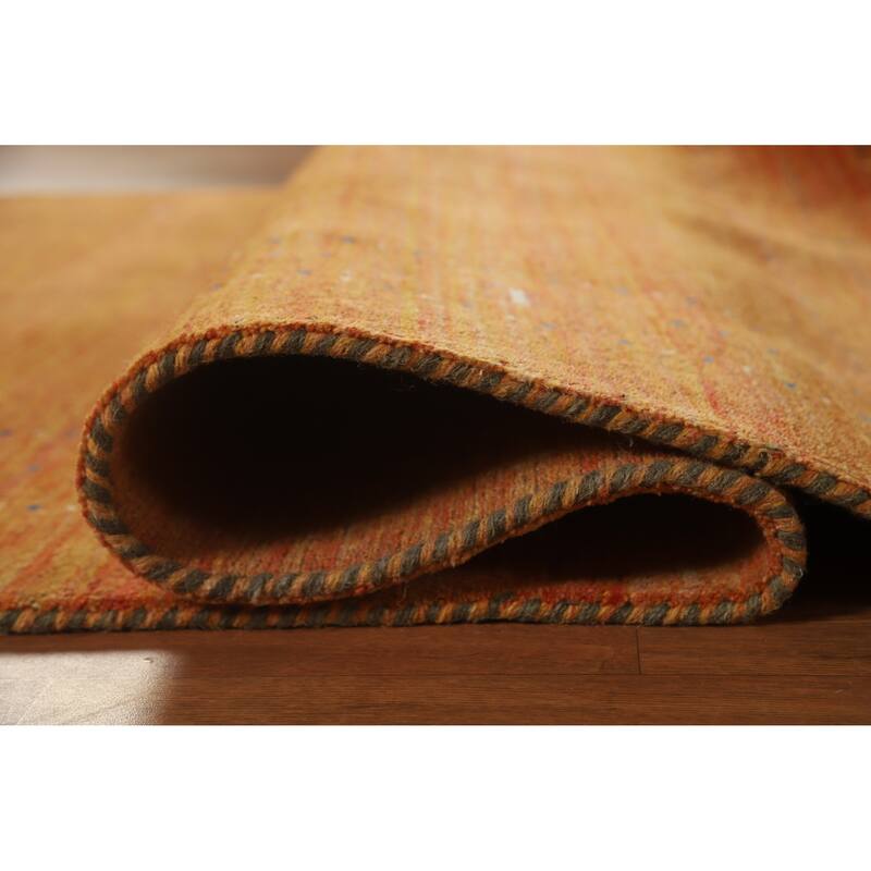 Hand Knotted Oriental 100% Wool Carpet Tribal Tribal Oranges & Rust Gabbeh Area Rug - 7' 8'' X 5' 0''