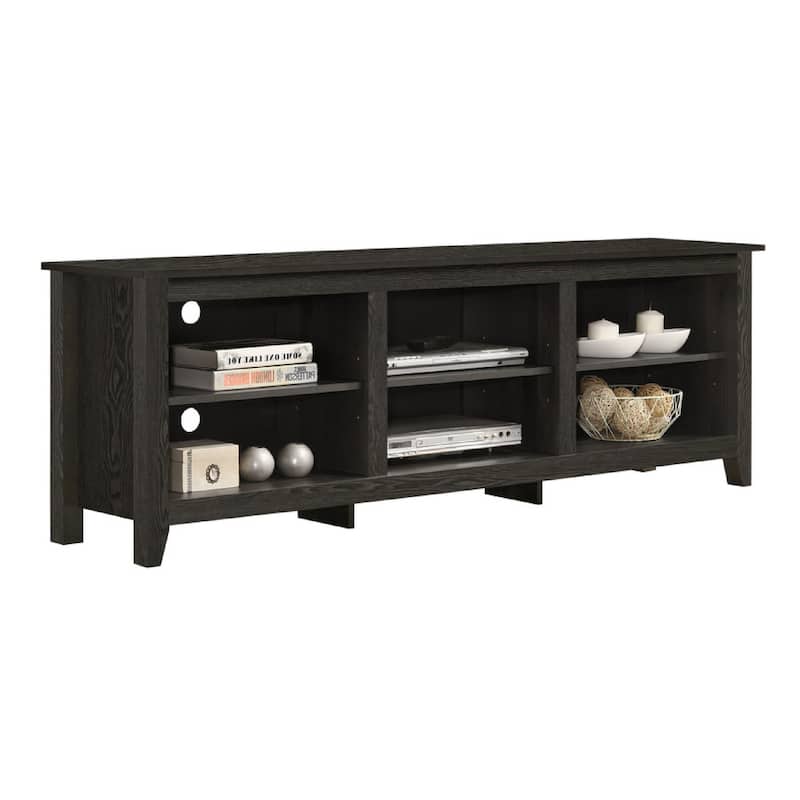 Nitto TV Stand Media Cabinet, Adjustable Open Shelf, Dark Gray 70 Inch