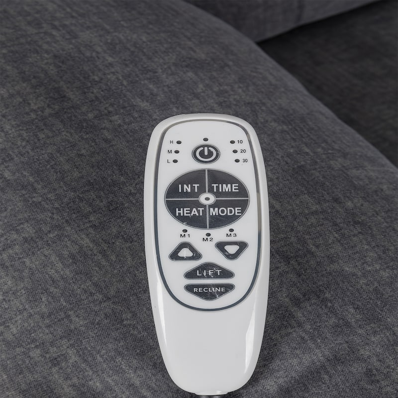 Power Assist Lift Recliner Chair With Massage and Heating Remote Control with Cup Holders for Elderly