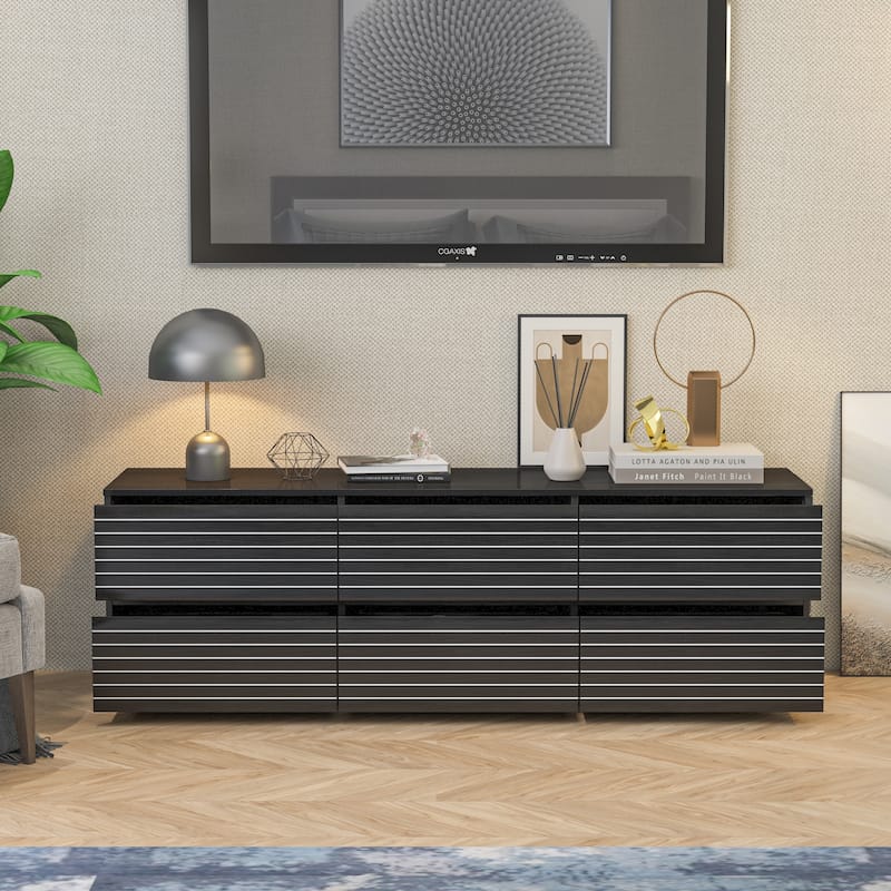 Chic Low Height Dresser/TV Stand Home Storage Solution Console Table - 63"W