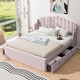 preview thumbnail 3 of 58, Full Upholstered Platform Bed with Drawers & USB Ports