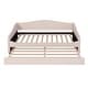 preview thumbnail 3 of 34, Teddy Fleece Twin Size Upholstered Daybed with Pull-out Trundle Bed and LED Light, Sofa Bed Frame for Bedroom Apartment