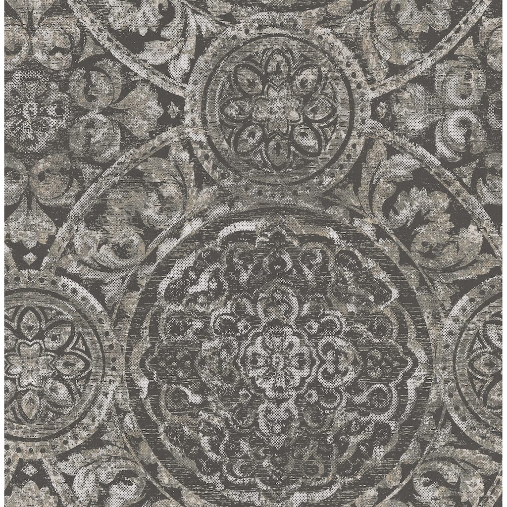 Seabrook Designs Ibiza Medallion Unpasted Wallpaper