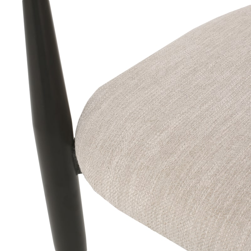 Modern Industrial Elmore Upholstered Dining Chairs (Set of 2) with Iron Frame by Christopher Knight Home