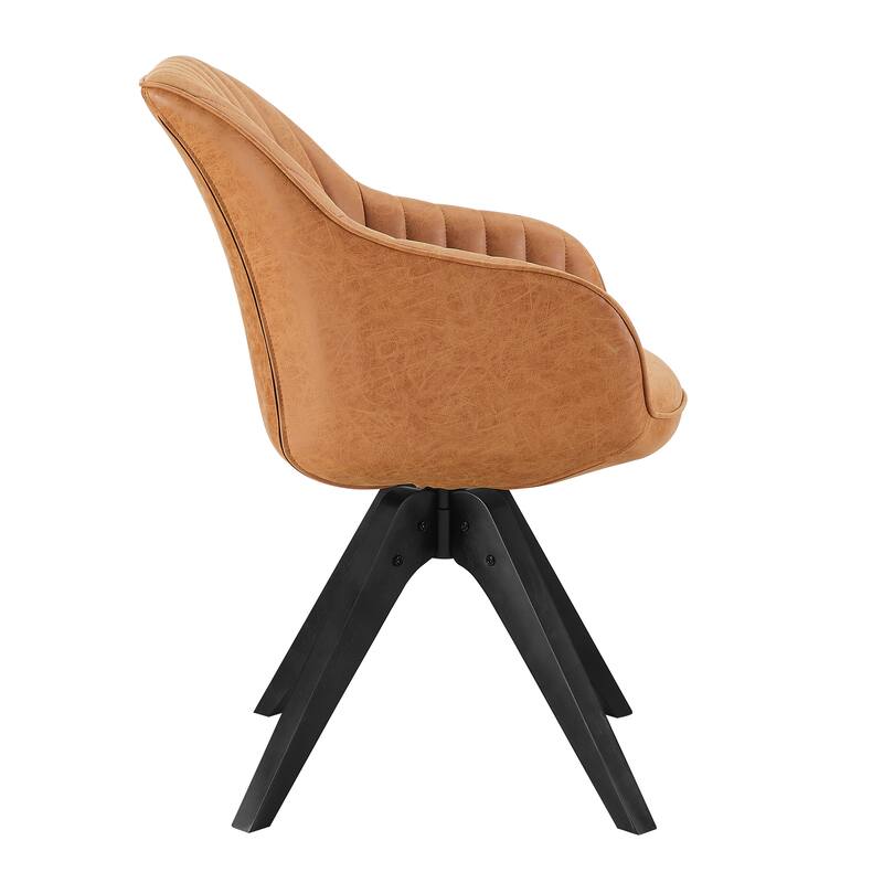 Art Leon Modern Wood Swivel Chair with Oak Legs