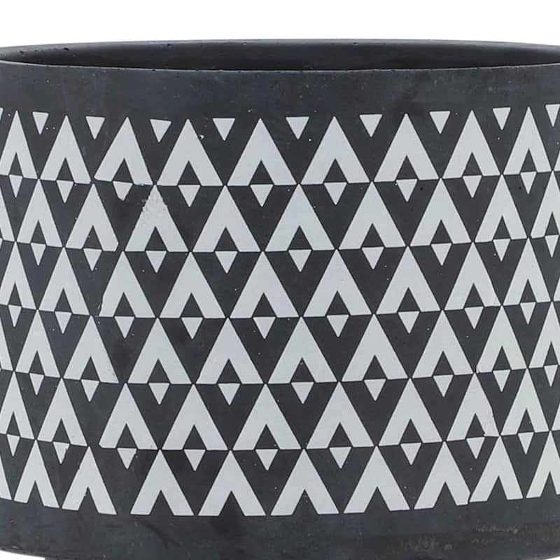 8-inch Ceramic Planter on Wooden Stand