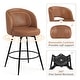 preview thumbnail 24 of 61, Swivel Bar Stools Set Of 2/3/4, Metal Bar Stools, Modern Upholstered Bar Stools For Kitchen Island - 20.3"W X 20.3"D X 39"H